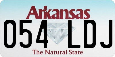 AR license plate 054LDJ