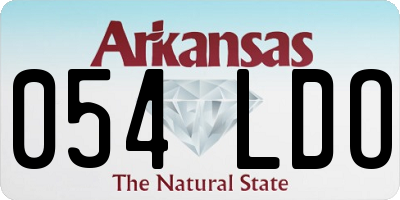 AR license plate 054LDO