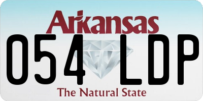 AR license plate 054LDP