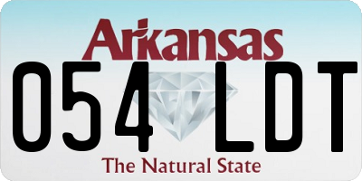 AR license plate 054LDT