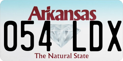 AR license plate 054LDX