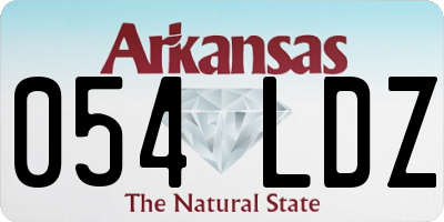 AR license plate 054LDZ
