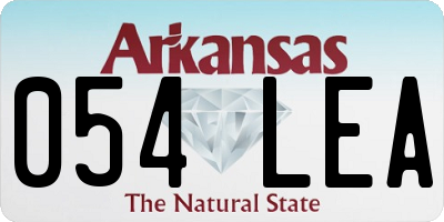 AR license plate 054LEA