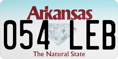 AR license plate 054LEB