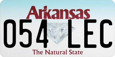 AR license plate 054LEC