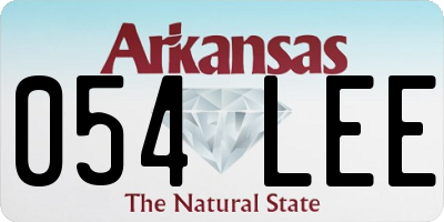 AR license plate 054LEE