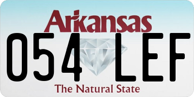 AR license plate 054LEF