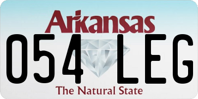 AR license plate 054LEG