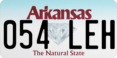 AR license plate 054LEH