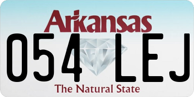 AR license plate 054LEJ