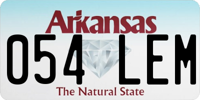 AR license plate 054LEM