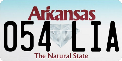 AR license plate 054LIA