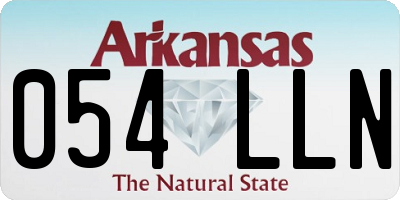 AR license plate 054LLN