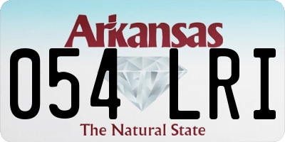AR license plate 054LRI