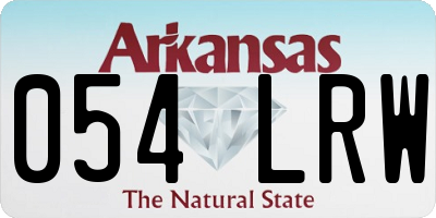 AR license plate 054LRW