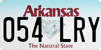 AR license plate 054LRY