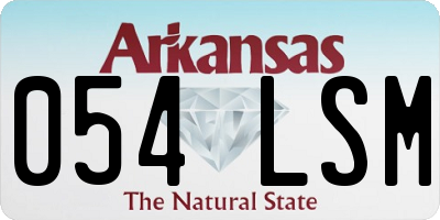 AR license plate 054LSM