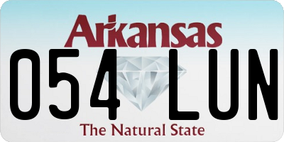 AR license plate 054LUN
