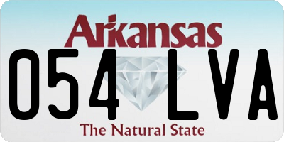AR license plate 054LVA