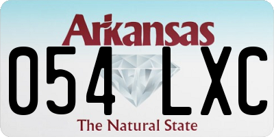 AR license plate 054LXC