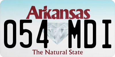 AR license plate 054MDI