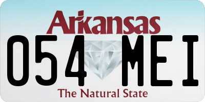 AR license plate 054MEI