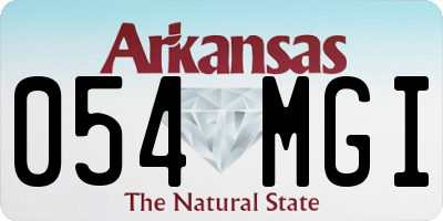 AR license plate 054MGI