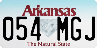 AR license plate 054MGJ