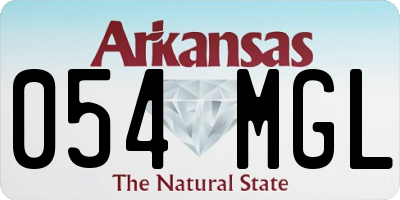 AR license plate 054MGL