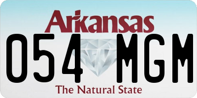 AR license plate 054MGM