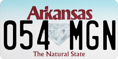 AR license plate 054MGN