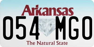 AR license plate 054MGO