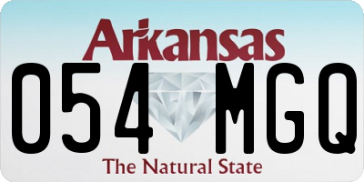 AR license plate 054MGQ