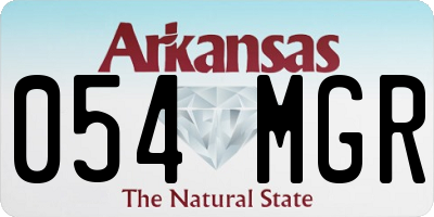 AR license plate 054MGR
