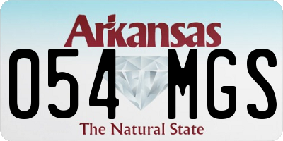 AR license plate 054MGS