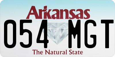 AR license plate 054MGT