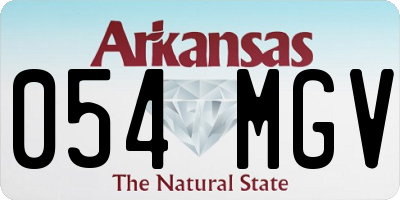 AR license plate 054MGV