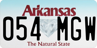 AR license plate 054MGW