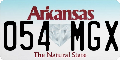 AR license plate 054MGX