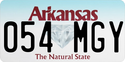 AR license plate 054MGY