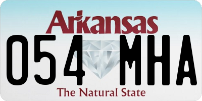AR license plate 054MHA