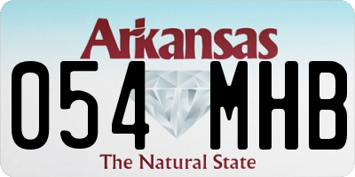 AR license plate 054MHB