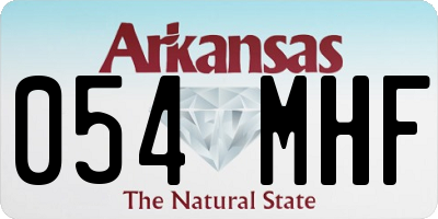 AR license plate 054MHF