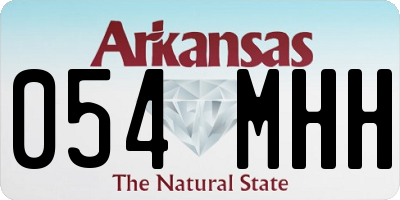 AR license plate 054MHH
