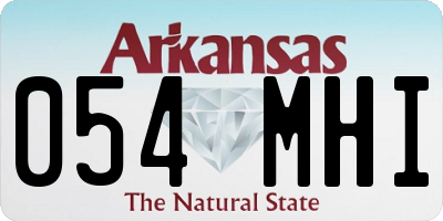 AR license plate 054MHI