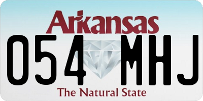 AR license plate 054MHJ