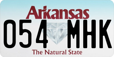 AR license plate 054MHK