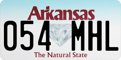 AR license plate 054MHL