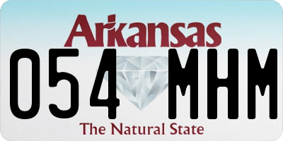 AR license plate 054MHM