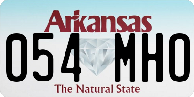 AR license plate 054MHO